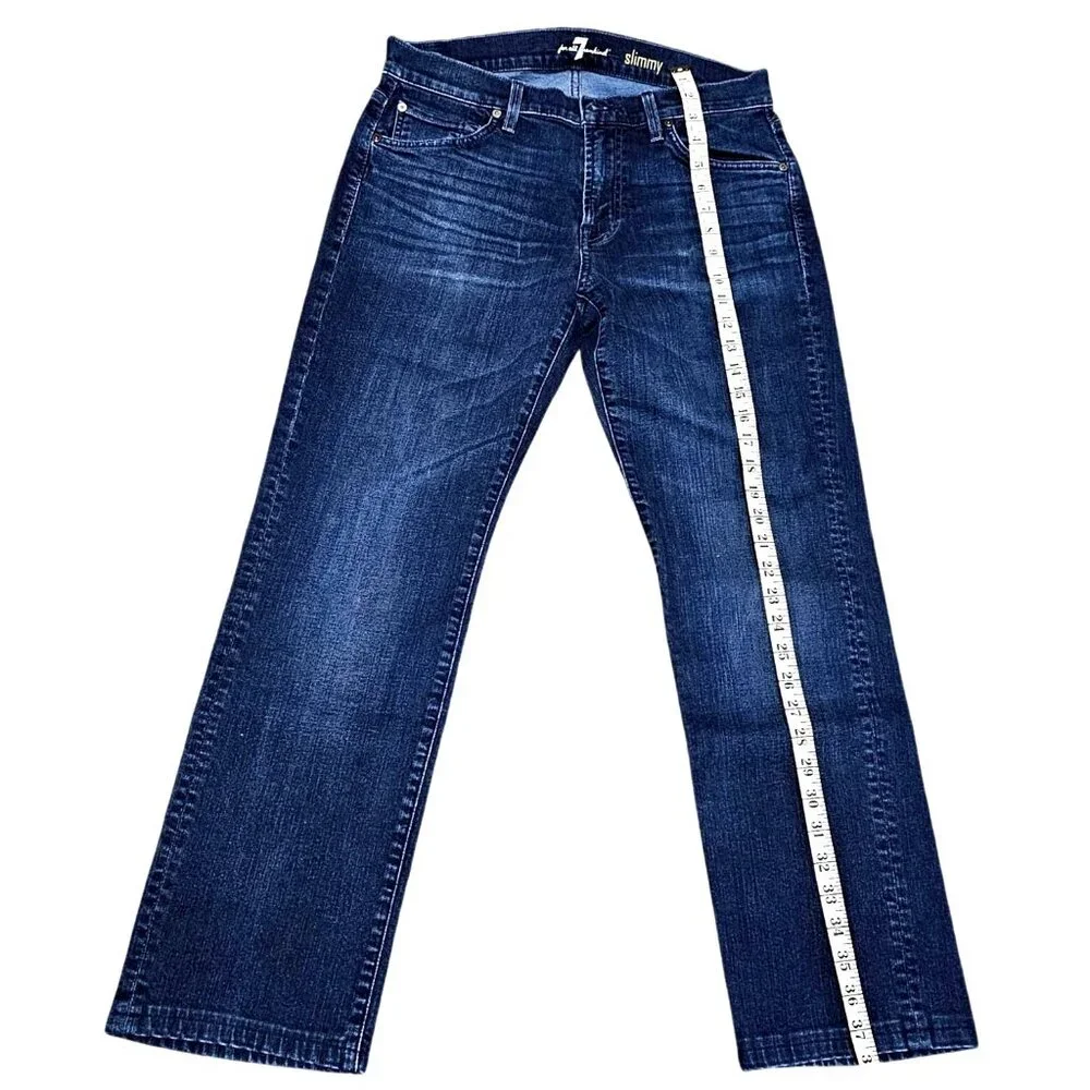 7 For All Mankind Mens Slimmy Jeans Size 31 Denim Blue